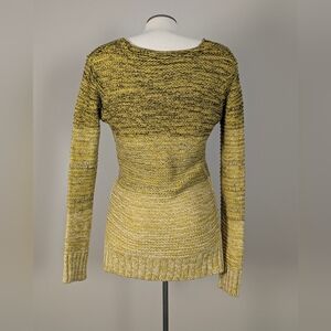 Point Zero Yellow Black Ombre Sweater 90s Grunge Y2K Clueless Punk Warm Cozy